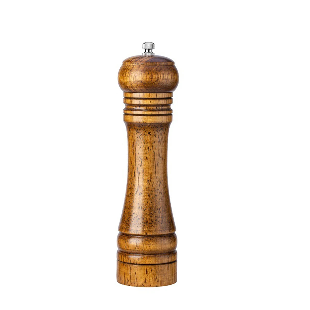 Premium Oak Wood Manual Pepper Grinder | 5" 8" 10" Seasoning Grinding Jar for Kitchen